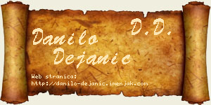 Danilo Dejanić vizit kartica